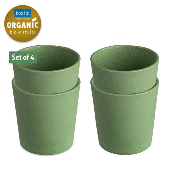 Koziol CONNECT CUP S Becher 190ml 4er Set nature leaf green 7141703 