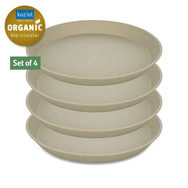 Koziol CONNECT PLATE 205 mm kleiner Teller 4er Set nature desert sand 7100700 
