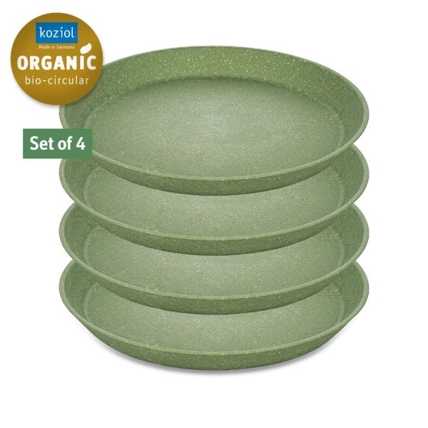 Koziol CONNECT PLATE 205 mm kleiner Teller 4er Set nature leaf green 7100703 