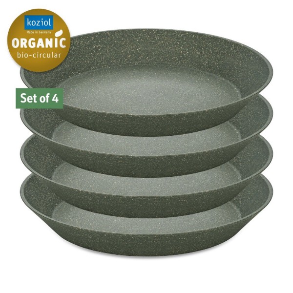 Koziol CONNECT PLATE 240mm Tiefer Teller 4er Set nature ash grey 7143701 