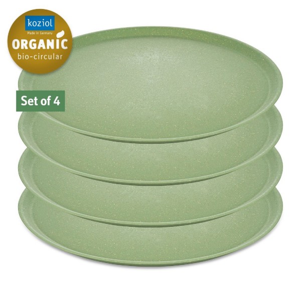 Koziol CONNECT PLATE 255 mm großer Teller 4er Set nature leaf green 7101703 