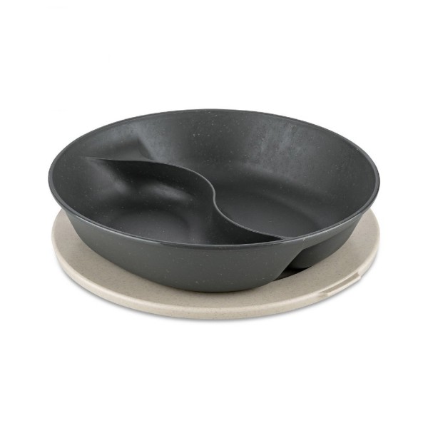 Koziol CONNECT SEPAREE Menüteller mit Deckel 1,5l nature ash grey 7278701 