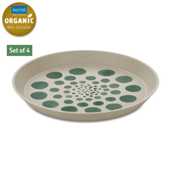 Koziol CONNECT PLATE MONSTERA DOTS 205 mm kleiner Teller 4er Set nature desert sand 1453700 