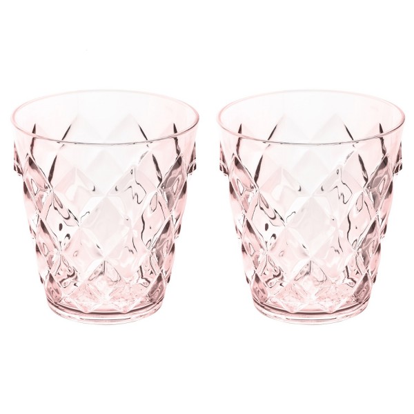 Koziol Crystal S 2er Set Glas transparent rose quartz 4545654 