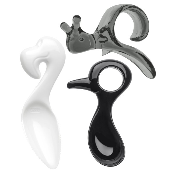 Koziol Geschenkset 3-tlg. Küchenhelfer Energy-Tool cosmos black/cotton white/transparent grey 3734305 
