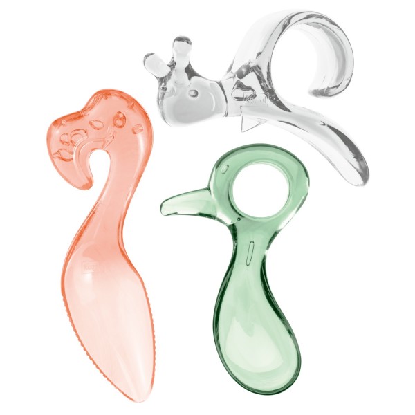 Koziol Geschenkset 3-tlg. Küchenhelfer Energy-Tool crystal clear/eucalyptus/rose quartz 3734374 
