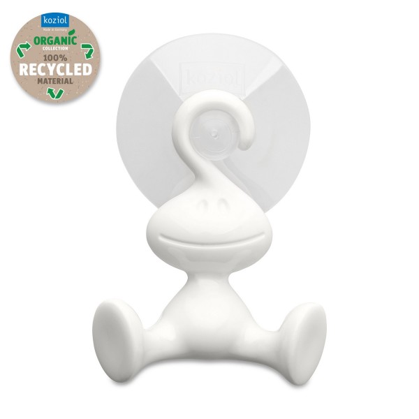 Koziol organic Wandhaken Moritz mit Saugnapf  recycled white 7901125 