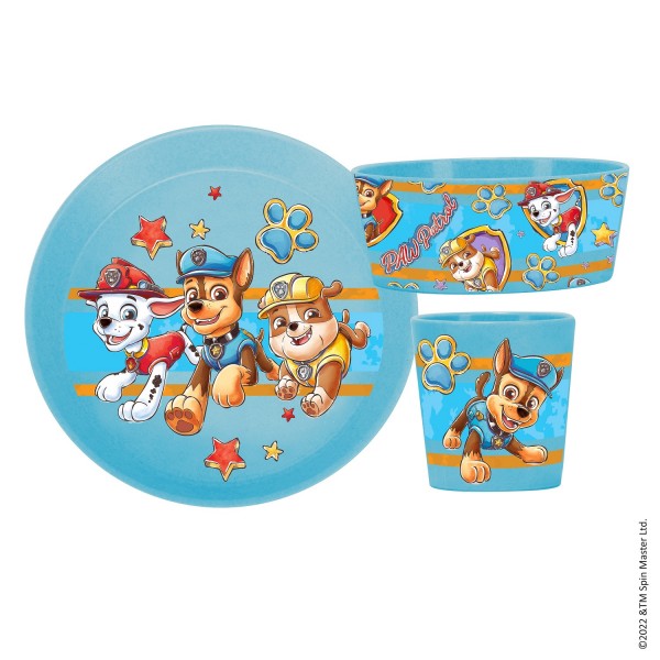Koziol CONNECT PAW PATROL Kleiner Teller + Schale + Becher 3teil Set blau 8041714 