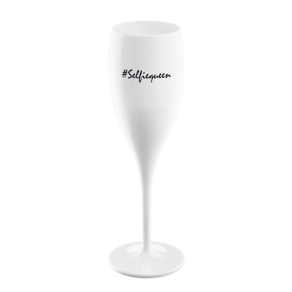 Koziol Sektglas mit Druck CHEERS SELFIEQUEEN weiß 100ml 3438525 