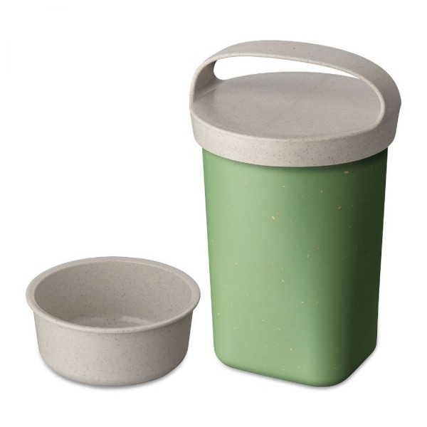 Koziol BUDDY 0,7 Snackpot mit Einsatz und Deckel nature leaf green 7242703 