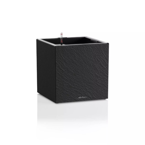 Lechuza Pflanzgefäß Canto Slatestone 40 LED low dark grey 15953 