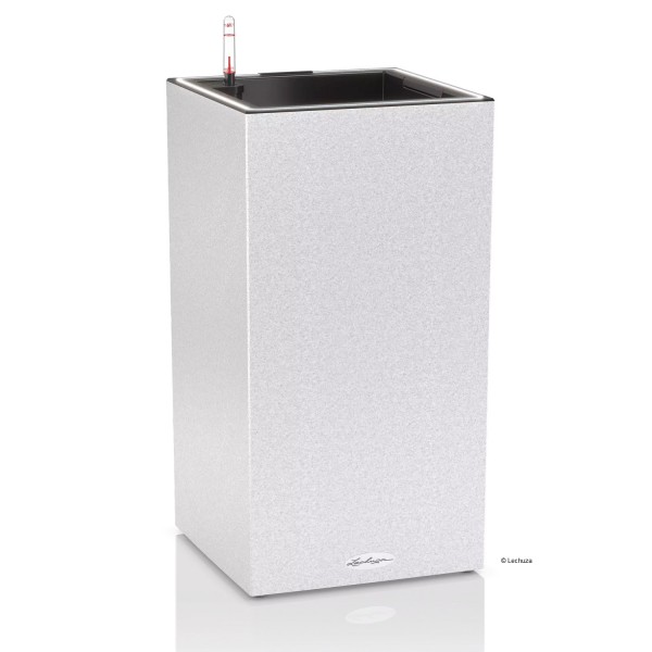 Lechuza Pflanzsäule Canto Stone 30 high LED quarzweiß 13617 