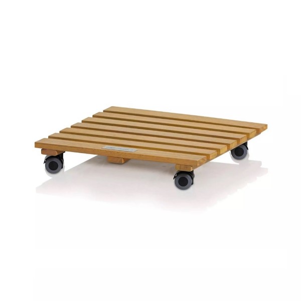 Lechuza Rollenuntersetzer PALO Natural Wood quadratisch, 37 cm, Eukalyptusholz 