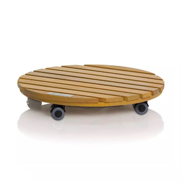 Lechuza Rollenuntersetzer PALO Natural Wood rund, 40 cm, Eukalyptusholz 