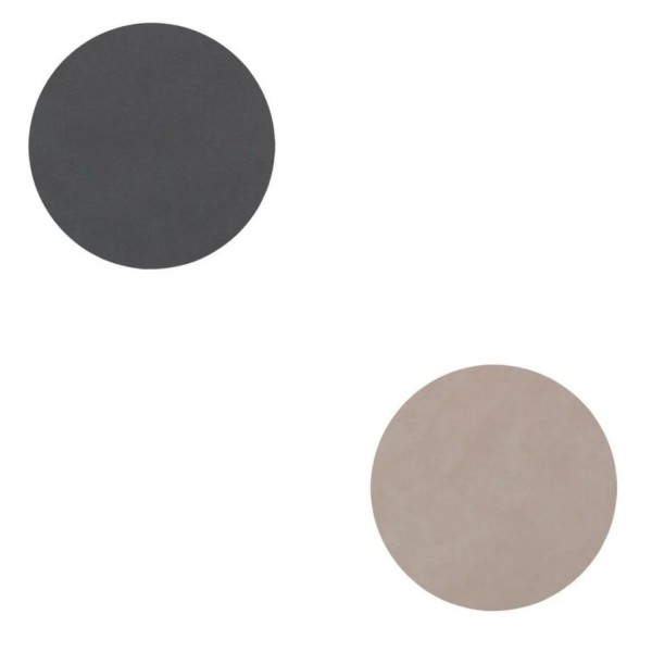 Lind DNA Glasuntersetzer Circle rund wendbar anthracite / hellgrau 