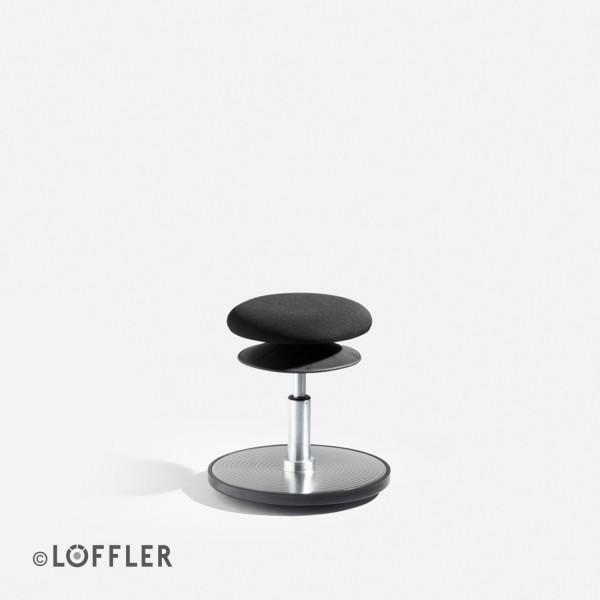 Löffler ERGO Sitzhocker/Stehhilfe mit Bodenwippe Sitz Ø 30 cm 