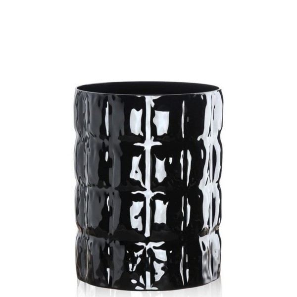 Kartell Matelassé Vase glänzend schwarz 1225E6 
