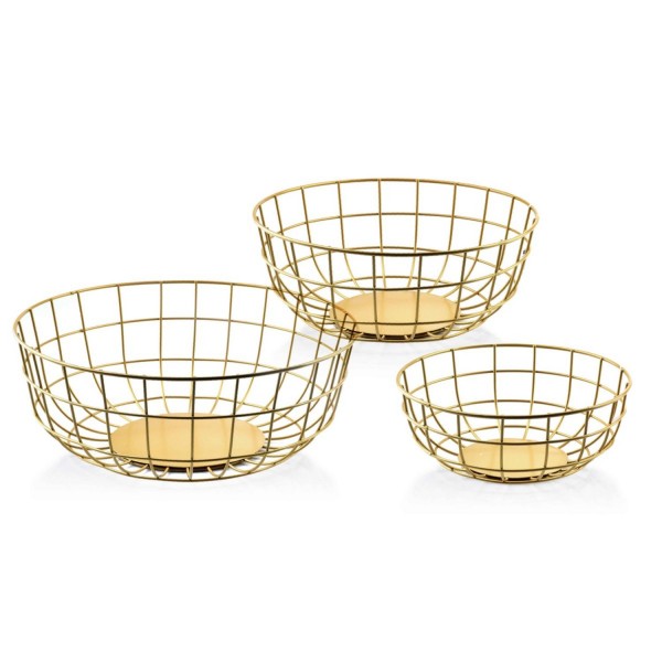Mondex Dekoschalen 3er Set CEDRIC gold HT0P791421 