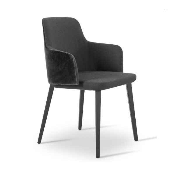 Montis Back me up armchair Vierbeinstuhl lederbezogen 
