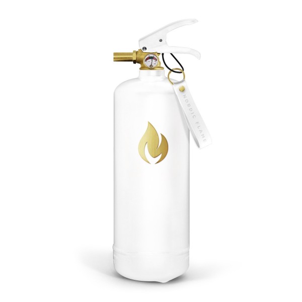 Nordic Flame Feuerlöscher weiß/gold Edition 2kg N142 