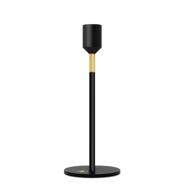 Nordic Flame Kerzenständer schwarz /gold 19cm N943 