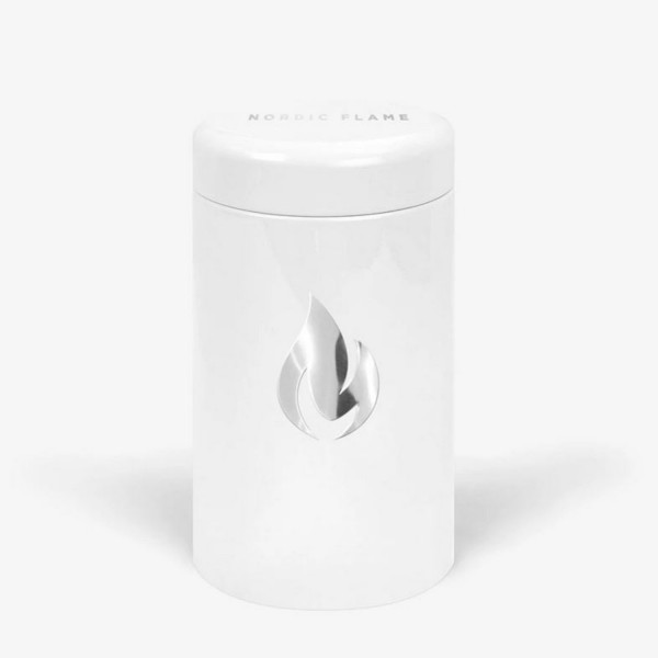 Nordic Flame Streichholzdose mit 100 Streichhölzern weiß/silber N920 