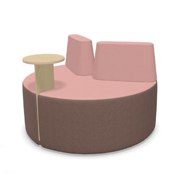 Nowy Styl Triply Pouff L mit Tablar und 2 Rückenlehnen, konfigurierbar 