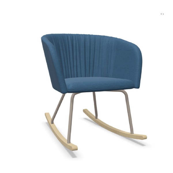 Nowy Styl Naudu, Sessel RO Wavy, Schaukelstuhl, gepolstert konfigurierbar 
