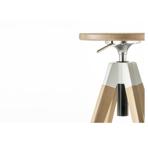 Libaro Badhocker Salina – Runder Sitzhocker Aus Metall Chrom Glänzend – Stabiler Hocker Mit Weißer Sitzfläche Im Bar Stool Design – Vielseitiger Bad- & Küchenhocker, Schemel, Sitzbank