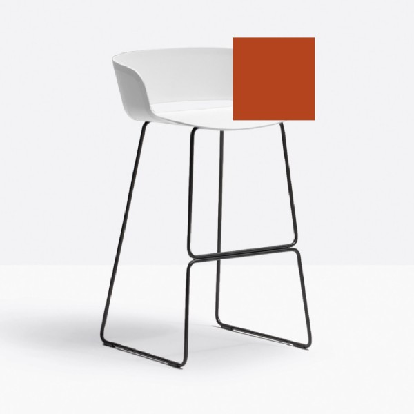 Pedrali Babila Barhocker 2748 orange, schwarz, 1x
