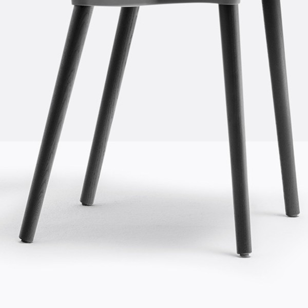 Pedrali Babila Stuhl 2755 Gestell: Anthrazit, Sitz: orange, 4er Set