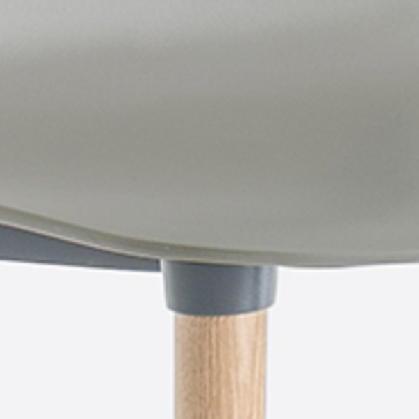 Pedrali Babila Stuhl 2755 Gestell: Esche gebleicht- Sitz: grau