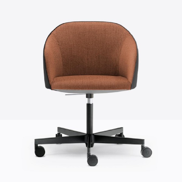 Pedrali Laja 2, Drehstuhl auf Rollen, gepolstert, höhenverstellbar, 888/2 