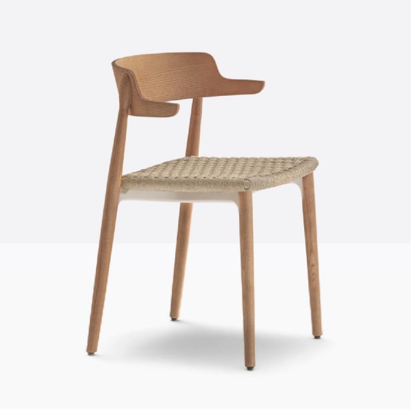 Pedrali Nemea 2827, Stuhl, 2er Set Esche gebeizt, 2x