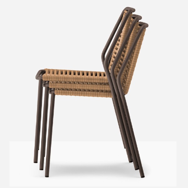 Pedrali Philia Outdoor Stuhl 3900, 2 Stück braun_hellbraun