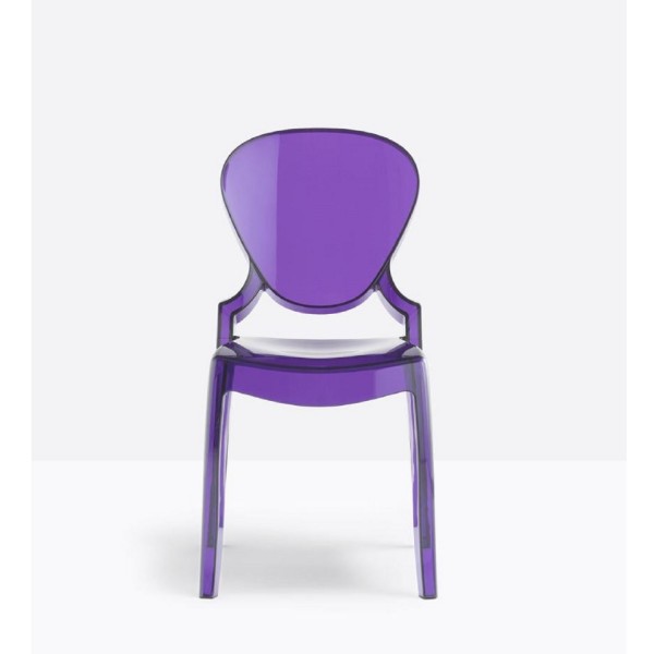 Pedrali Queen 650 Stuhl lila, 4er Set