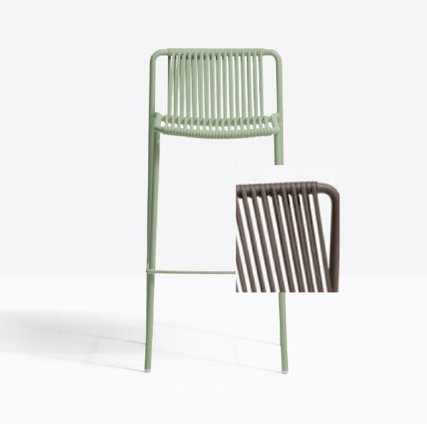 Pedrali Tribeca Terrassen-Barstuhl 3668 Sitzhöhe 77,5 cm braun