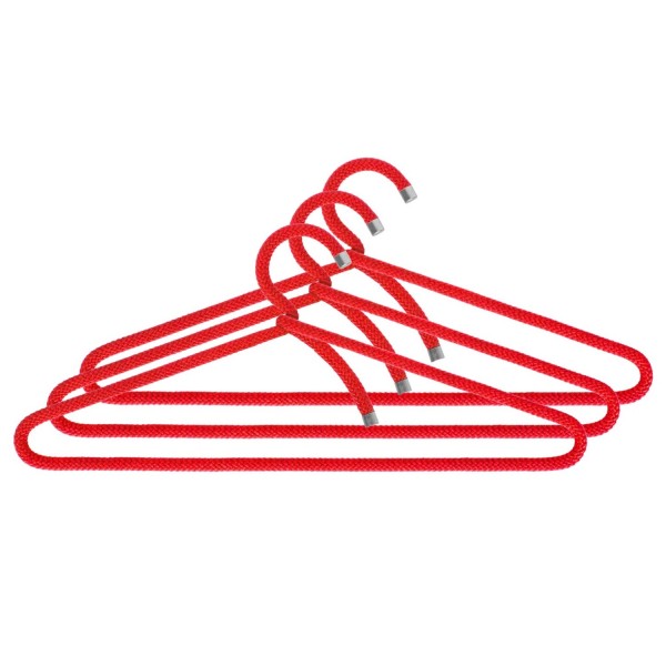 Peppermint Products ROPE HANGER Textil-KLEIDERBÜGEL aus Seil 3er Set Rot PMP_0035_RE_00 