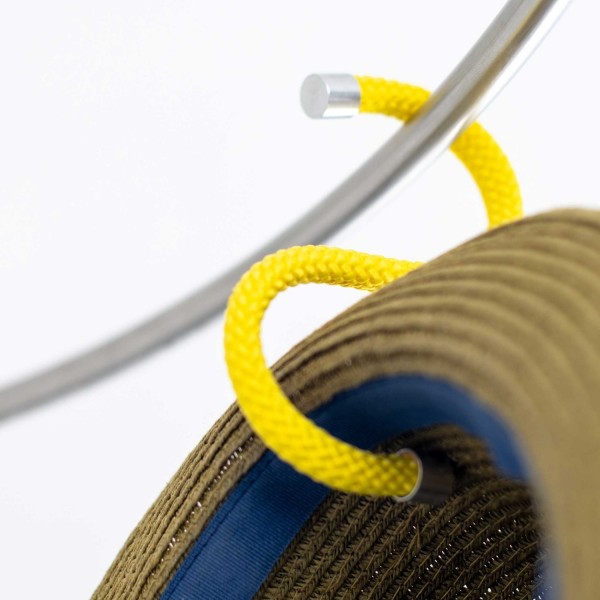 Peppermint Products  ROPE HOOK Textil-S-Kleider- und Garderobenhaken aus Seil gelb 5er Set PMP_0021_YE_00 