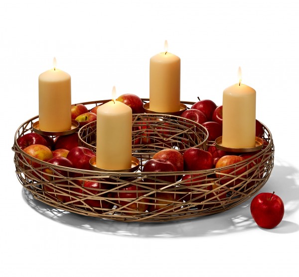 Philippi Adventskranz TAHOMA XL Ø 60cm rose-champagne 122016 