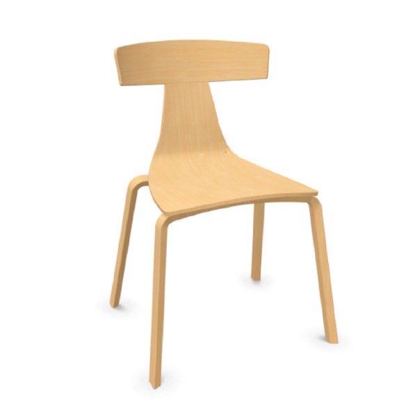 Plank Remo Wood, Holzstuhl, 1415-20, stapelbar, 2 Stück, konfigurierbar 