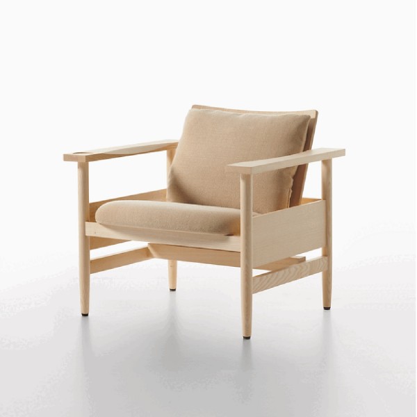 Plank Sombra Lounge Stuhl 1300_12, Esche, konfigurierbar 