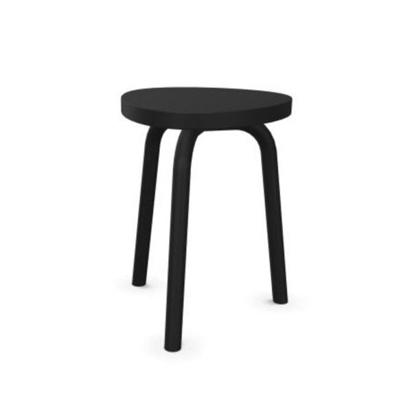 Cascando Pully Hocker Triangular Eiche massiv verkehrsschwarz 6441.tr.b konfigurierbar 