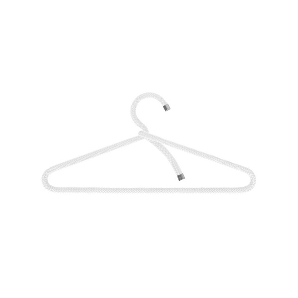 Peppermint Products ROPE HANGER KINDER Textil-KLEIDERBÜGEL aus Seil 3er Set weiss PMP_0036_BL_KI 