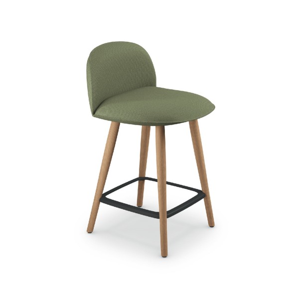 Sedus se:café Barhocker, 4-Fuß Holzgestell, cc-904, konfigurierbar 