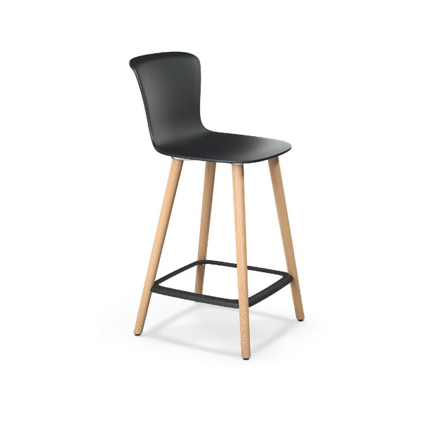 Sedus se:spot Barhocker 4-Fuß Holzgestell, Sitzhöhe 62,5 cm, ut-914, konfigurierbar 