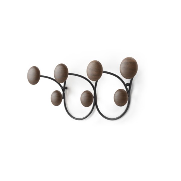 Umbra Wandgarderobe Dotsy 7 Haken schwarz/walnuss 1018114-048 