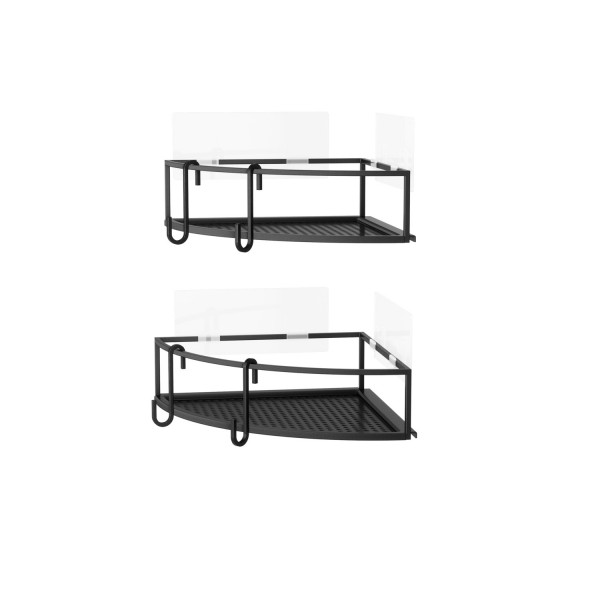 Umbra Duschablage Cubiko Corner Bin 2er Set schwarz 1018616-040 