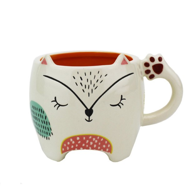 Winkee Kaffeebecher Katze Pet Art Mug weiß/bemalt 16780 