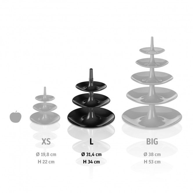 Étagère BABELL L - Présentoir 3 Étages Pour Nourriture - Design Empilable